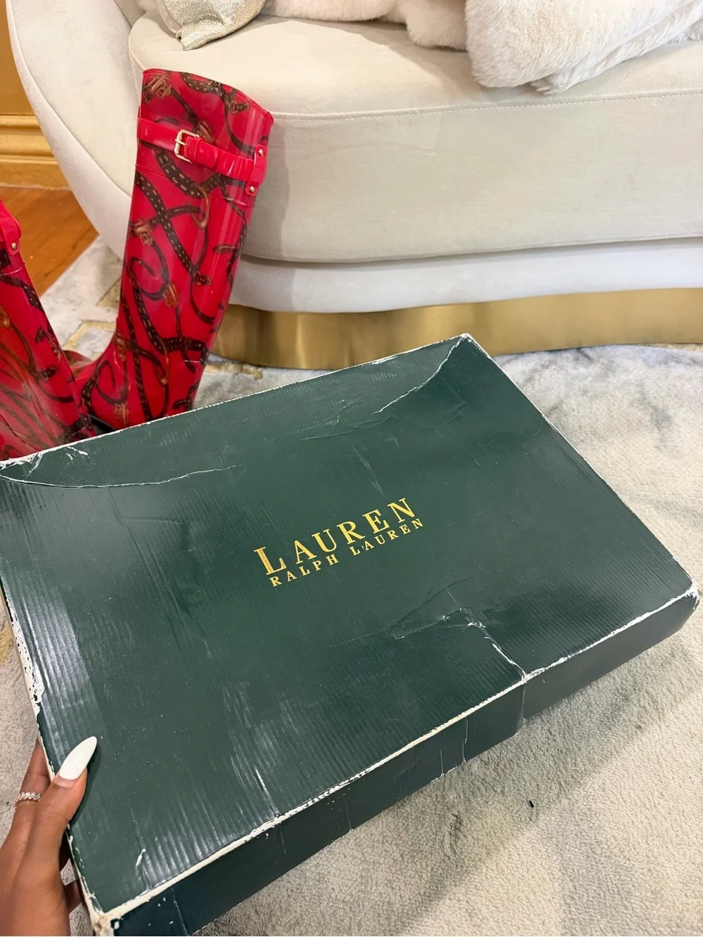 NWOT women’s Lauren Ralph Lauren Rossalyn II rain boots size 11